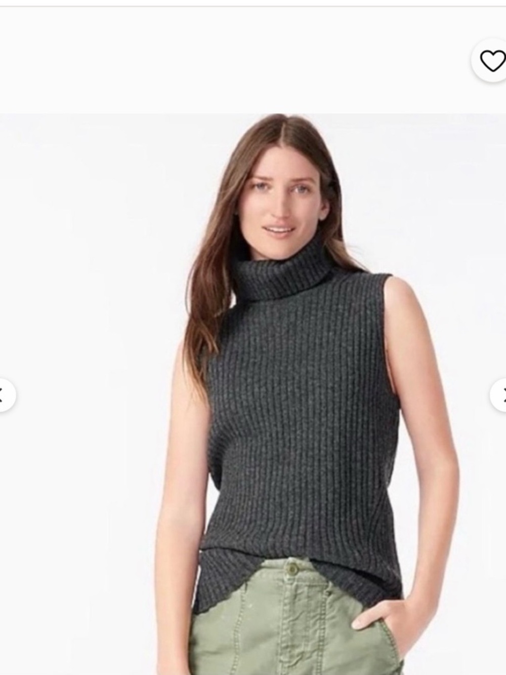 J. Crew Ribbed Turtleneck Merino Wool Sweater Vest